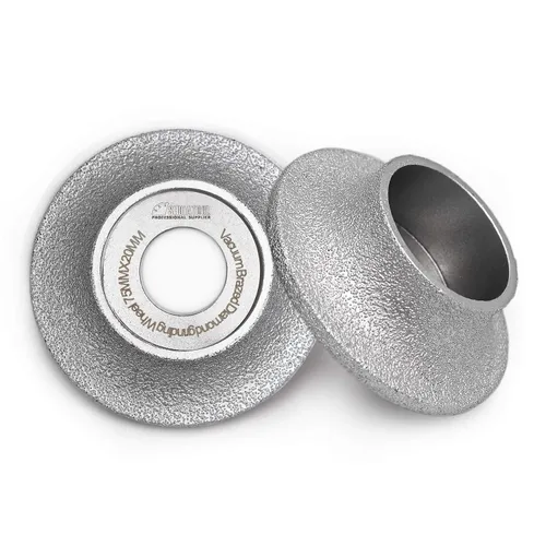 Miniatura 13 de SHDIATOOL 3 Pulgadas/75mm Rueda de Diamante de Perfil Manual Altura 10mm Demi-bullnose Borde de Molienda para Piedra Mármol Granito Roca