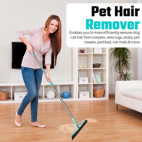 Miniatura 7 de Magic Escoba Removedor de pelo de mascotas para perros, giratorio, extensible, removedor de pelo de mascotas para todas las superficies, suelos