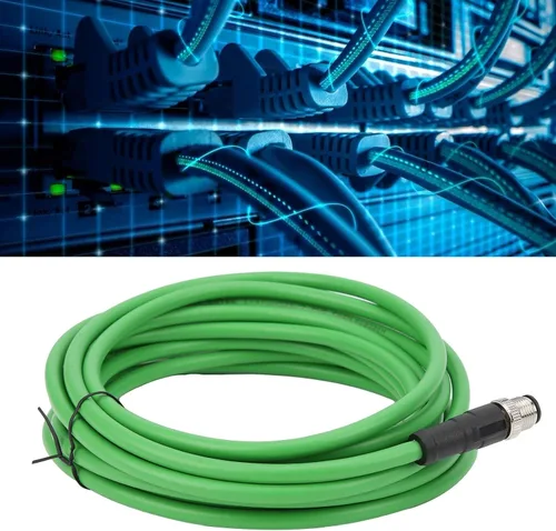 Miniatura 6 de Kadimendium al cable industrial RJ45 de Ethernet IP67Connecting línea 16.4 ft/16 4ft longitud D código 4pin cable macho