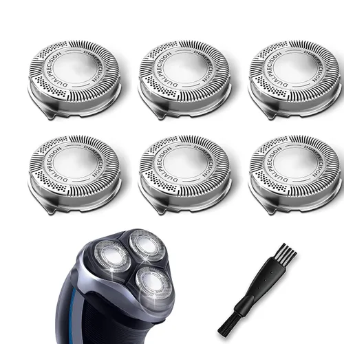 HQ8 Cabezales de repuesto para Philips Norelco Shaver OEM, cuchillas HQ8 para afeitadoras Philips Norelco y Aquatec, 6 piezas