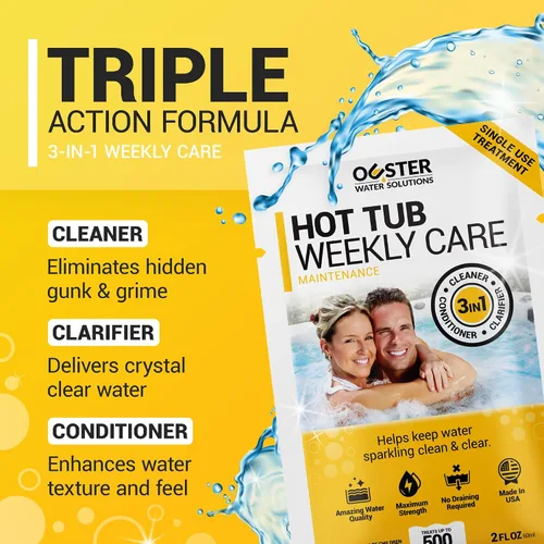 Miniatura 2 de Bio Ouster Productos químicos semanales 3 en 1 para bañera de hidromasaje y productos químicos de spa, acondicionador clarificador limpiador