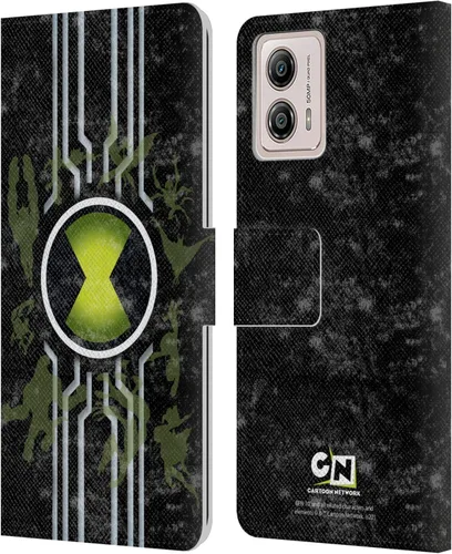 Head Case Designs Funda con licencia oficial de Ben 10: Alien Force Omnitrix Graphics - Funda de piel tipo cartera compatible con Motorola Moto G53