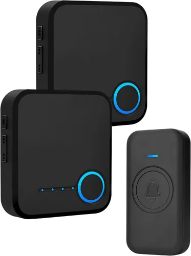 Miniatura 11 de FOVKSUC Timbre Inalámbrico, Timbre de Puerta Impermeable con 60 Melodías, 5 Niveles de Volumen y Flash LED, Timbre de Aula de Largo Alcance de 1000