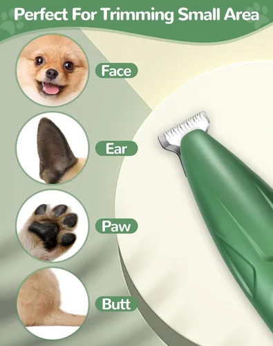 Miniatura 3 de LEYOUFU Cortapelos para perros para aseo, 2 velocidades de bajo ruido, inalámbrico, recortadora de pelo de mascotas pequeñas para aseo, afeitadora