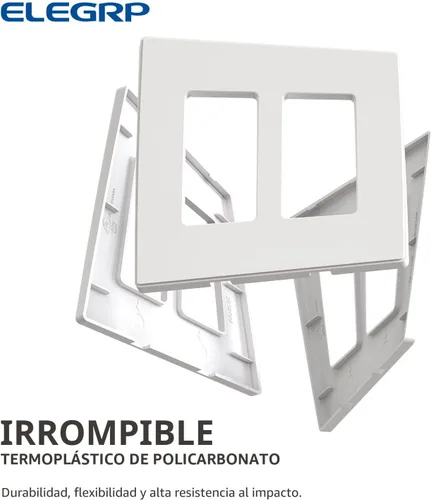 Miniatura 4 de ELEGRP Placas decorativas de pared de 2 segmentos sin tornillos, tamaño mediano, 4.88 pulgadas de alto x 4.94 pulgadas de largo, cubierta frontal