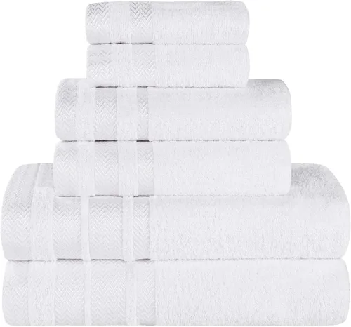 Miniatura 62 de Superior Juego de toallas de algodón de 9 piezas, toallas absorbentes suaves de felpa, artículos esenciales de baño, ducha, lujo, esponjosas
