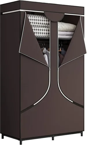 Miniatura 9 de SORCEDAS Portable Closet Wardrobe Organizer Storage with Cover Non-Woben Fabric Portable Wardrobe Closet for Hanging Clothes Racks Shelving 33 Inch