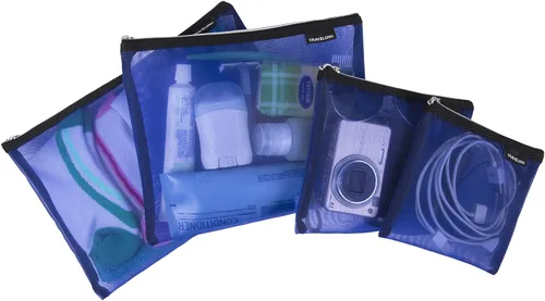 Miniatura 4 de Travelon Juego de 4 bolsas de malla, Gris, Travelon Juego de 4 bolsas de malla