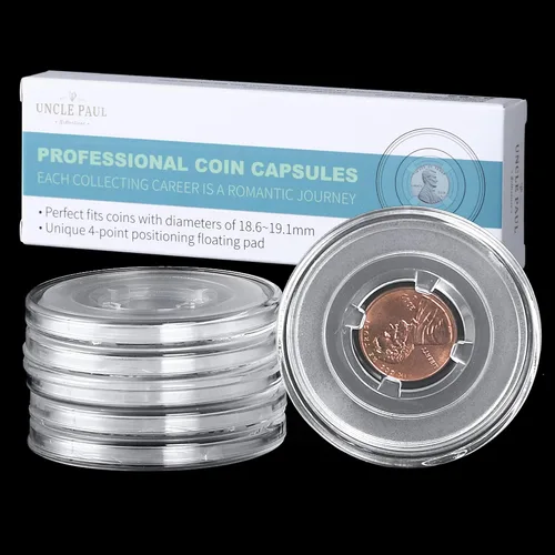 Cápsulas de monedas con 4 bolsillos posicionamiento almohadillas flotantes coleccionista para Lincoln Cent/Penny/Canadian 1 Cents/Euro 2 Cents 6