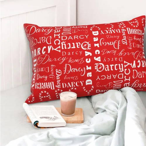 Miniatura 6 de Funda de almohada con nombre personalizado para cama, sofá, 14 x 20 pulgadas, funda de almohada con texto para mamá, niños, amantes, fundas de cojín