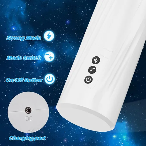 Miniatura 6 de Masturbador masculino automático con vibración para hombres con 7 modos de empuje y apriete, manga texturizada realista 3D mejorada, manos libres