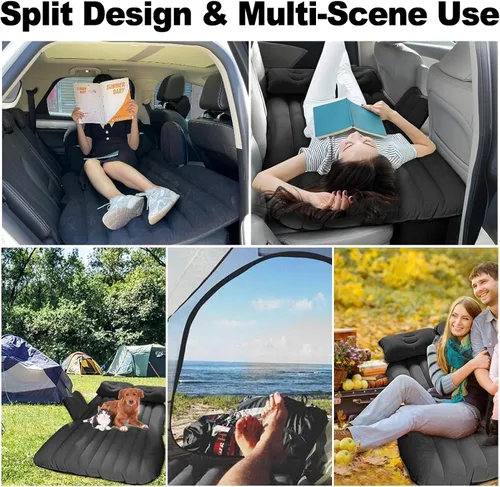 Miniatura 2 de Colchón inflable para automóvil, colchón para asiento trasero de caravana, viajes para automóvil, SUV, camión, berlina, furgonetas, coches grandes