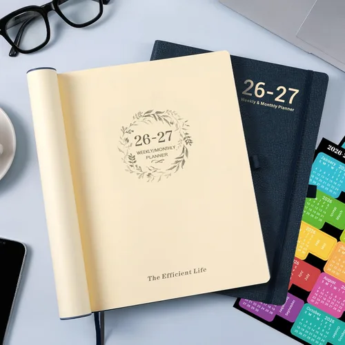 Miniatura 7 de Agenda 2026 – Agenda semanal y mensual 2026, enero de 2026 a diciembre de 2026, 8.5 x 11 pulgadas, cubierta de cuero 2026 con papel grueso, bolsillo