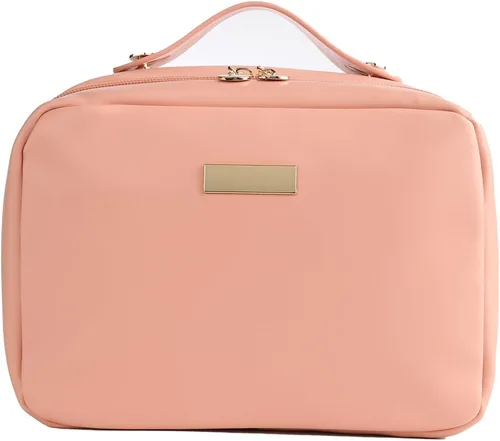 Bolsa cosmética portátil de gran capacidad, Productos para el cuidado de la piel, Bolsa de almacenamiento de cepillo de maquillaje, Bolsa de