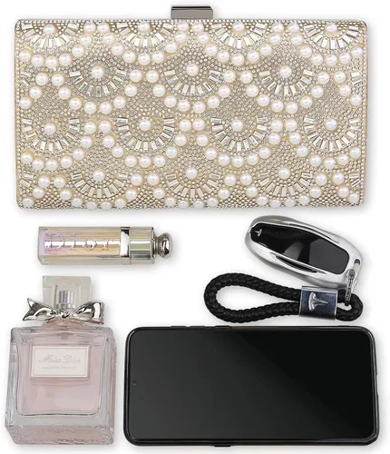 Miniatura 8 de Evening Clutch Pearl Purse for Women, Party Clutches Bag Wedding Formal Handbags