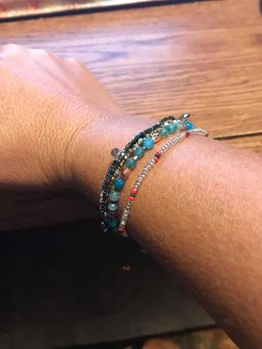 Miniatura 2 de Joya Gift Handmade Adjustable Wrap Bracelet Bohemian String Braided Beads Anklets Gifts for Women Girls