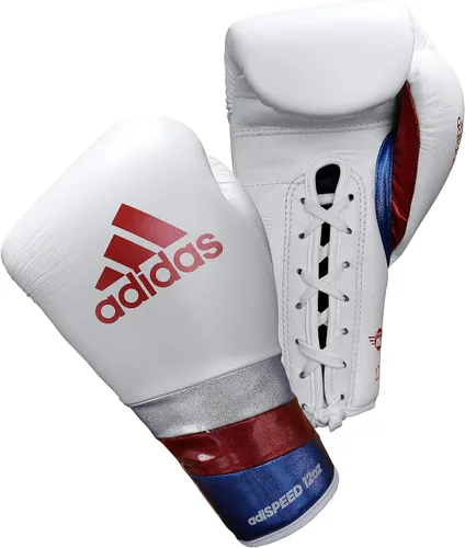 Miniatura 4 de adidas Guantes de boxeo Speed 500 Pro - Guantes de entrenamiento de cuero genuino para hombres y mujeres, bolsa pesada con cordones y guantes