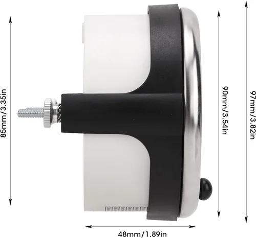Miniatura 3 de Acouto Velocímetro de 3.346 in, 3.3 pulgadas, 12 V/24 V, velocímetro de 0 a 160 MPH, pantalla LCD con retroiluminación ámbar blanco para automóvil