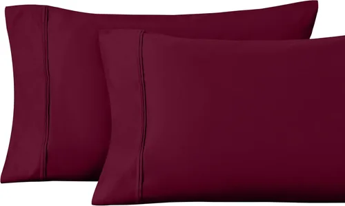 Miniatura 11 de Superior Juego de fundas de almohada estándar de 1200 hilos, 100% algodón egipcio, suave y transpirable, 2 piezas, color verde azulado