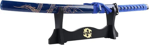 Miniatura 4 de Soporte de espada de terciopelo japonés acolchado Katana Stand Samurai Display Rack Soporte Todo Tanto Espada yin y Yang 1 Nivel