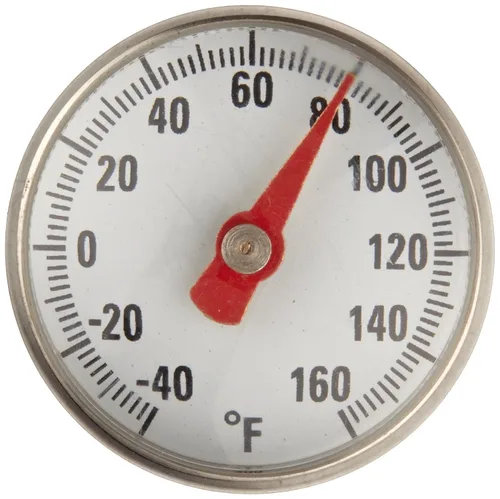 Miniatura 2 de Supco ST01 termómetro para cocina de bolsillo de acero inoxidable, tallo de 5 pulgadas, dial de 1 pulgada, de -40 a 160 grados F.
