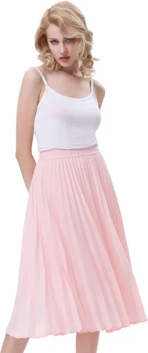 Miniatura 4 de Kate Kasin KK659 - Falda holgada plisada con talle a la cintura para mujer
