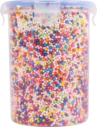 DECORA 80000 bolas de espuma, suministros de slime, cuentas de espuma de colores de 0.079 a 0.118 pulgadas para decoración artística casera, boda y