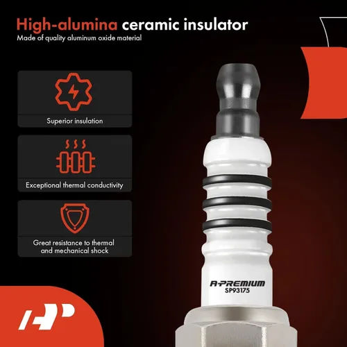 Miniatura 6 de A-Premium Bujías de Iridio y Platino Compatibles con Honda CR-V, Civic, Accord, Crosstour y Hyundai Elantra, Elantra Coupe/GT, Sonata, Santa Fe