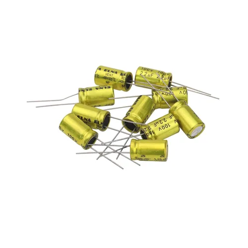Miniatura 6 de 10 unids 2.2uF 100V condensador electrolítico no polarizado 10x17mm (0.39x0.67in) NP para audio tweeter condensador divisor de frecuencia