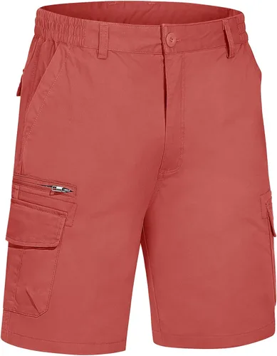 Miniatura 2 de TACVASEN Pantalones cortos planos de algodón para hombre, pantalones cortos de golf con 7 bolsillos