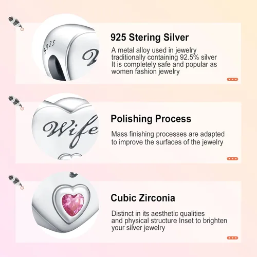 Miniatura 4 de Annmors Silver Charms for Bracelets 925 Sterling Dragonfly Family Heart Love Dangle for Women Bracelet & Necklace Pendant