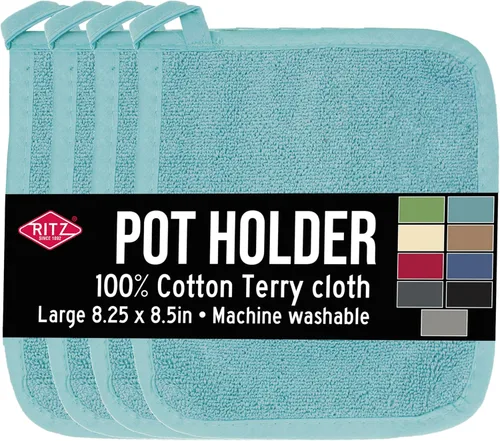 Miniatura 20 de RITZ Agarraderas para ollas y salvamanteles de rizo: Resistente al calor sin igual, duradero 100% algodón – Diseñado ergonómicamente para un agarre