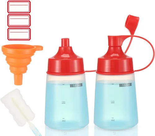 Miniatura 9 de Botella exprimidora de condimentos para salsas de boca ancha, botellas de plástico para condimentos, pintura, salsa de tomate, mostaza, aceite