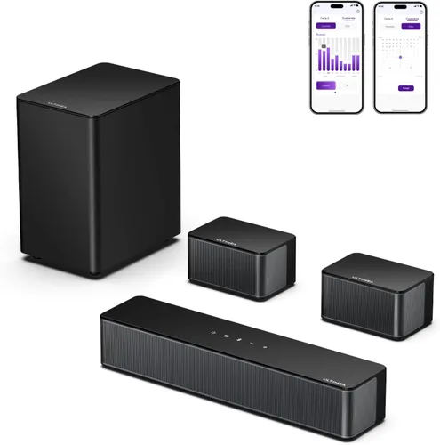 Barra de Sonido 5.1 de ULTIMEA para Smart TV, Sistema de Sonido Surround Virtual para TV, Potencia Máxima de 320W, Altavoces Surround y Subwoofer