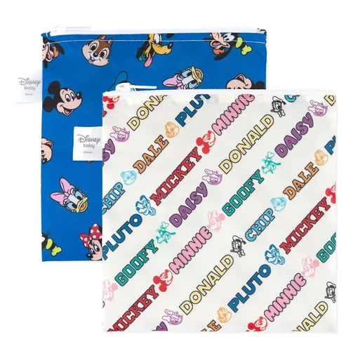 Miniatura 17 de Bumkins - Bolsas reutilizables para snacks, para almuerzo escolar de niños y porciones para adultos, tela lavable, bolsa con cierre de tela