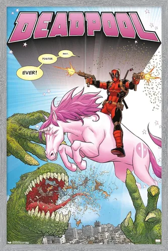 Miniatura 14 de Marvel Comics Deadpool - Póster de pared de unicornio, 34 pulgadas de largo x 22.4 pulgadas de ancho, paquete de póster y clip