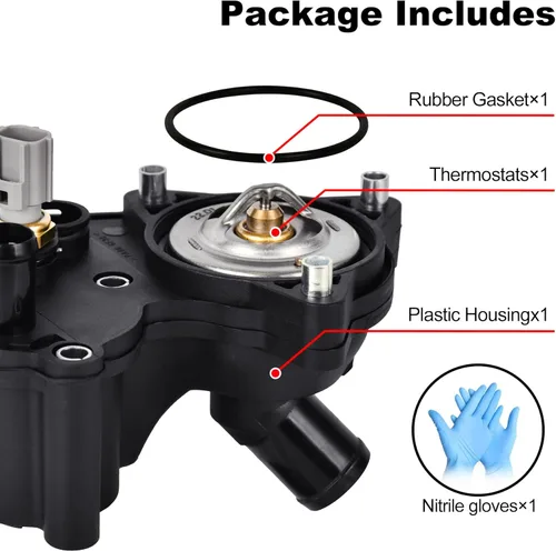 Miniatura 4 de Kit de montaje de carcasa de termostato EVIL ENERGY, 2L2Z8592AA, Compatible con Explorer Sport 2002-2010 y Mercury Mountaineer V6 4.0L