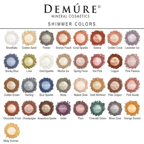 Miniatura 7 de Demure Mineral Make Up (Lavender Ice) Sombra de ojos, sombra de ojos brillante, polvo suelto, sombra de ojos con purpurina, maquillaje de ojos