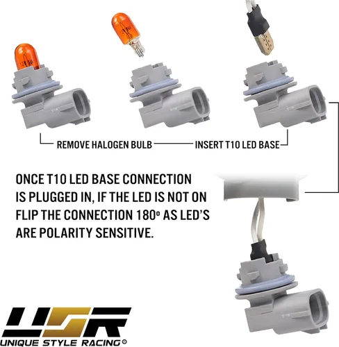 Miniatura 5 de USR DEPO 08-11 W204 Clase C Lente Blanco LED Luz de Marcador Lateral del Parachoques Conjunto (Izquierda + Derecha) Compatible para 2008-2011 Lente