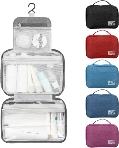 Miniatura 4 de Estuche de transporte de maquillaje para adolescentes, bolsa de aseo de viaje, bolsa de cosméticos de maquillaje, bolsa grande para colgar artículos