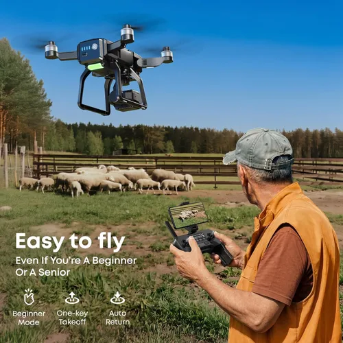 Miniatura 5 de Bwine F7GB2 Pro Drones con cámara para adultos 4K UHD Aerial, cardán de 3 ejes, control de 10000 pies, tiempo de vuelo de 75 minutos con 3