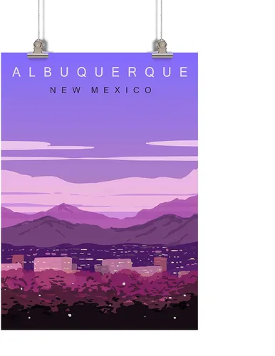 EzPosterPrints - Pósteres retro de Estados Unidos famosos de la ciudad - Impresión de póster decorativo, vintage, retro, grunge de viaje - Impresión