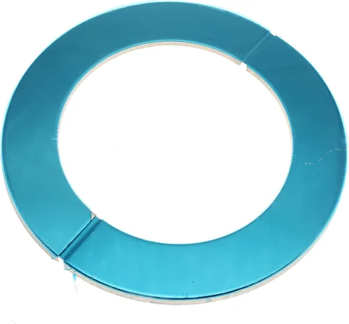 Miniatura 5 de FDXGYH 2 piezas de identificación de 2-3/8 pulgadas de acero inoxidable con brida dividida de pared de cinta autoadhesiva redonda cubierta de placa