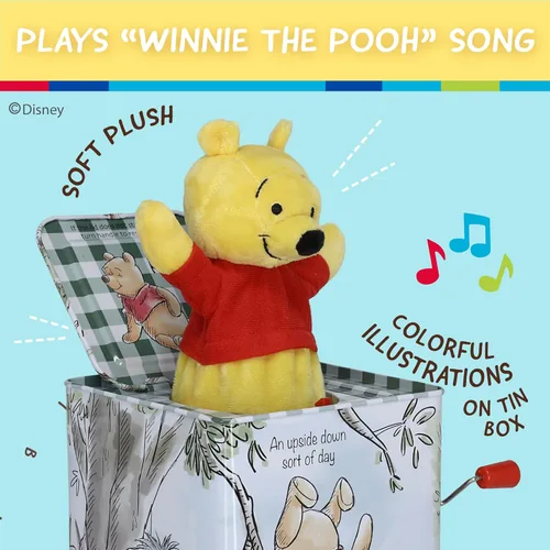 Miniatura 3 de KIDS PREFERRED Disney Baby Winnie The Pooh Jack-in-The-Box - Juguete musical para bebés, multicolor, 6.5 pulgadas