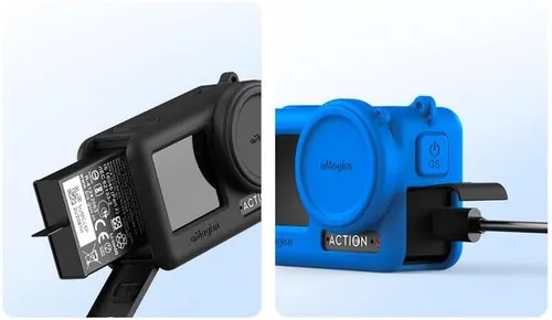 Miniatura 5 de Coyktonty Funda de silicona para DJI Action 4/Action 3, accesorios de funda protectora para OSMO Action 4 3, funda de silicona/correa a prueba