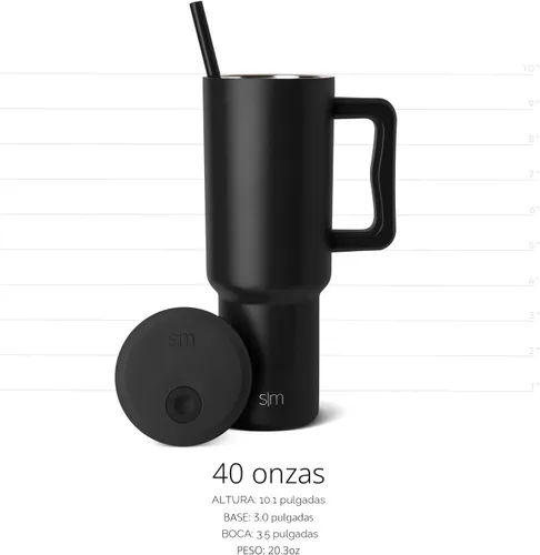 Miniatura 5 de Simple Modern Disney - Vaso de 40 onzas con asa y tapa con pajilla, botella de agua reutilizable aislada de acero inoxidable de viaje, regalos