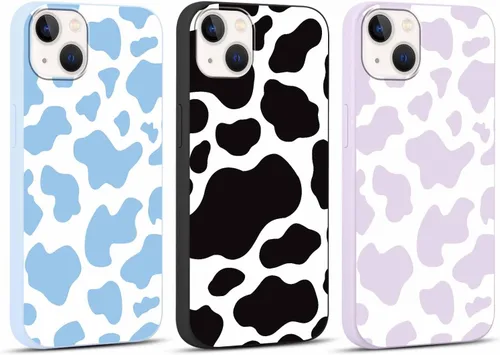 Miniatura 48 de Paquete de 3 Fundas Bonitas con Estampado de Guepardo para iPhone 13/14 de 6.1" Funda de Teléfono, Fundas de Diseño Estético de Leopardo Silicona