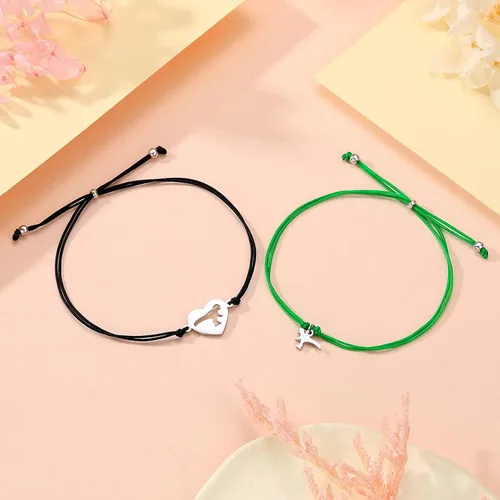 Miniatura 4 de UNGENT THEM Pulsera de regreso a clases, pulseras de dinosaurio para madre e hijo, regalos para el primer día de escuela para madre, papá, hijo