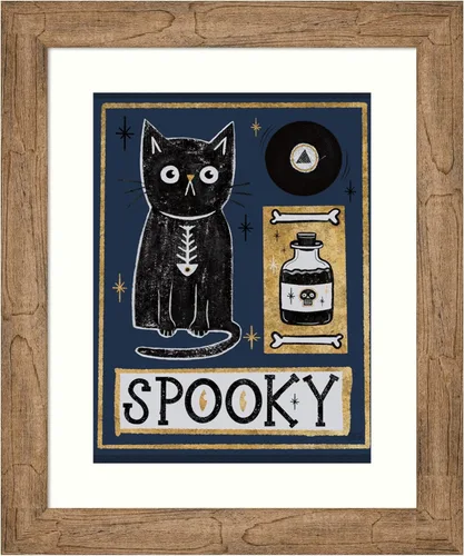 Amanti Art Framed Wall Art Print 24x20 Frightfully Wicked III Cat by Melissa Averinos, Animals Wall Art, Vintage Decor, Small Poster Painting