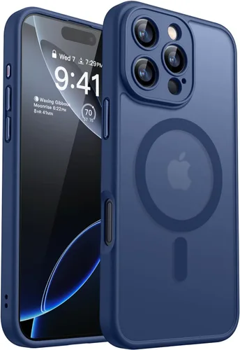 Miniatura 42 de CANSHN Funda magnética compatible con iPhone 17 Pro, mejorada [protección completa de la cámara] [compatible con Magsafe] [mate translúcido] funda